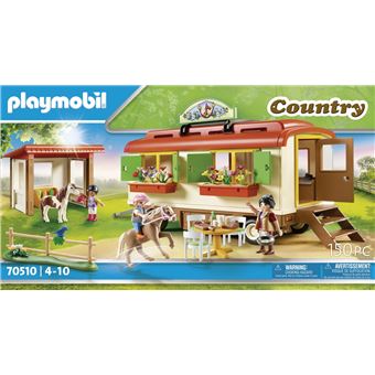 Playmobil Country 70510 Box de poneys et roulotte