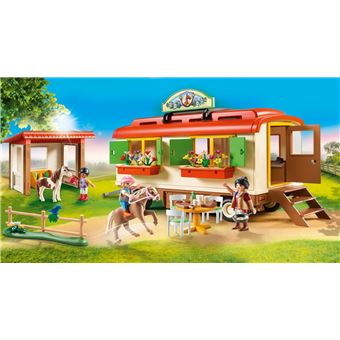 Playmobil Country 70510 Box de poneys et roulotte