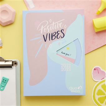 Agenda scolaire Quo Vadis 2022 2023 Eurotext Positive Vibes