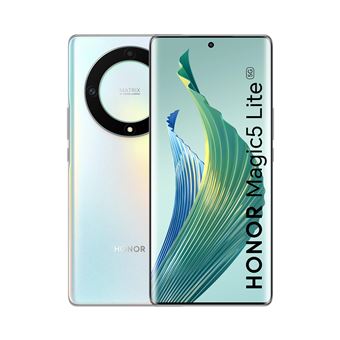Honor Magic5 Lite 5G - 5G smartphone - dual-SIM - RAM 6 GB / intern geheugen 128 GB - OLED-scherm - 6.67" - 2400 x 1080 pixels (120 Hz) - 3x achtercamera's 64 MP, 5 MP, 2 MP - front camera 16 MP - titaanzilver - 1