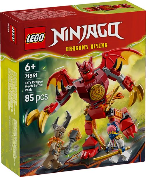 LEGO® Ninjago® 71851 Pack de combat : le robot dragon de Kai