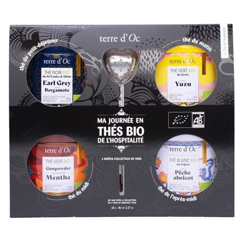 Coffret 4 Thés Bio avec Filtre d'Oc 61189440