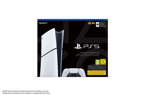 Console Sony PS5 Slim Edition Standard Blanc et Noir - Console