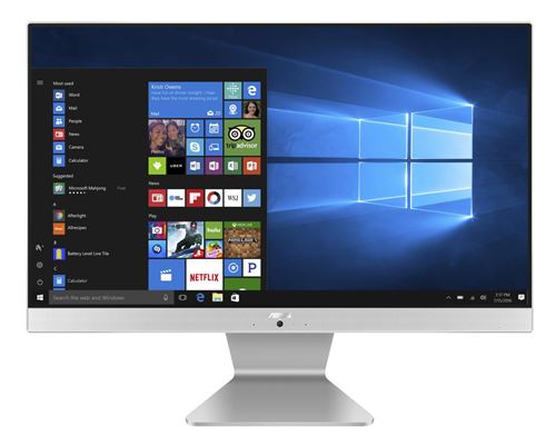 ASUS Vivo AiO V222GAK - Alles-in-één - Pentium Silver J5040 / 2 GHz - RAM 8 GB - SSD 256 GB - UHD Graphics 605 - GigE - WLAN: 802.11a/b/g/n/ac, Bluetooth 4.1 - Windows 10 Home - monitor: LED 21.5 1920 x 1080 (Full HD) @ 60 Hz - wit
