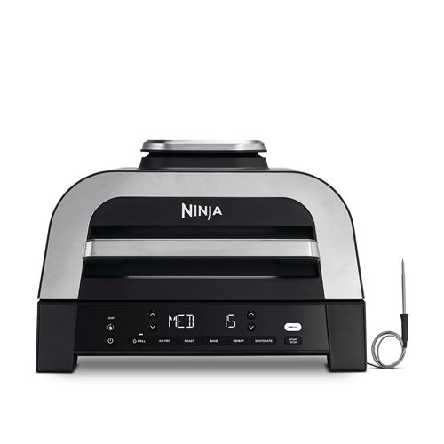 Grille-Viande Ninja Air Grill thermosonde et Airfryer Argent - Ninja