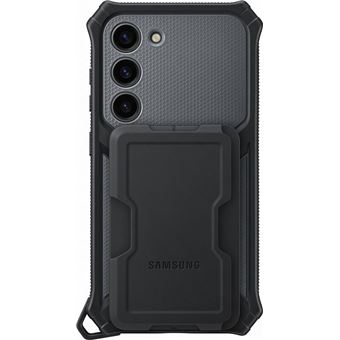 Coque renforcée avec support amovible pour Samsung Galaxy S23 5G Gris Anthracite