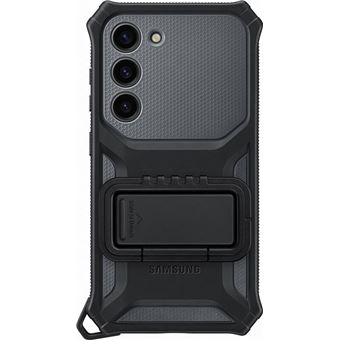 Coque renforcée avec support amovible pour Samsung Galaxy S23 5G Gris Anthracite