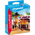 Playmobil Pirates Les Pirates des ténèbres 9358 Pirate avec coffre au trésor