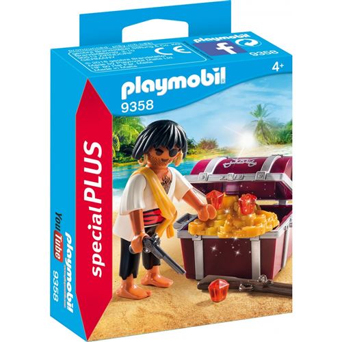 Playmobil Pirates Les Pirates Des Ténèbres 9358 Pirate Avec Coffre Au Trésor