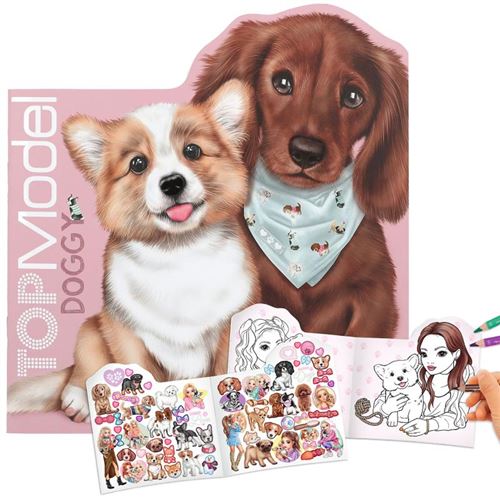 TOPModel Livre de coloriage Doggy figuratif KITTY and DOGGY