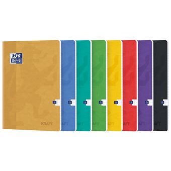 Cahier A4 Oxford Kraft 96 pages seyès Modèle aléatoire