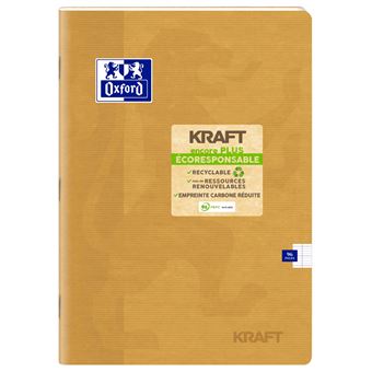 Cahier A4 Oxford Kraft 96 pages seyès Modèle aléatoire