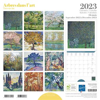 CALENDRIER 2023 30X30 ARBRES DANS L''ART