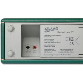 Radio portable sans fil Bluetooth Roberts Revival Uno BT Vert