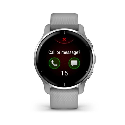 Smartwatch Garmin Venu 2 Plus Zilver met grijze band