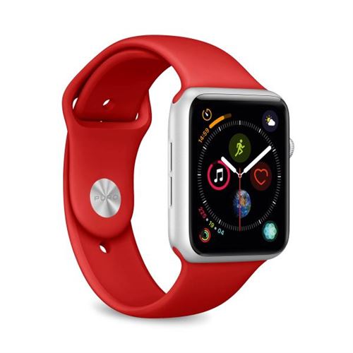 Pack de 2 bracelets en silicone Puro Icon pour montre connectée 38-40mm S/M et M/L Rouge