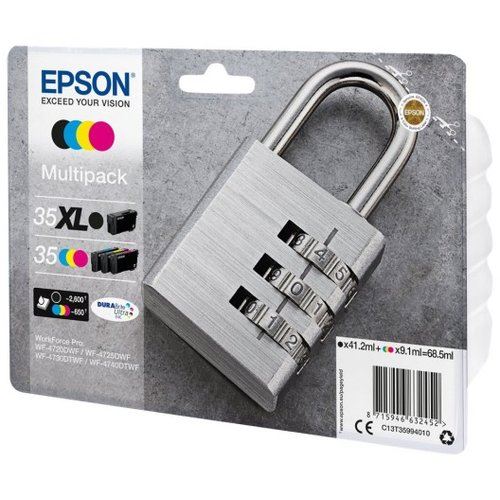 Pack de Cartouche d'encre Epson Cadenas noir XL+ 3 couleurs