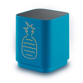 Enceinte lumineuse sans fil Bluetooth BigBen Connected BT19 Ananas Turquoise