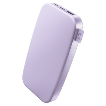 POWERBANK 18000MAH Batterie rechargeable de poche - Dreamy Lilac - 2PB18100DL2.Charge ultra rapide avec 20 W Power Delivery.Chargez jusqu''a 50 % en 30 min. 6 fonctions de securite. Approuvee par les compagnies aerien.