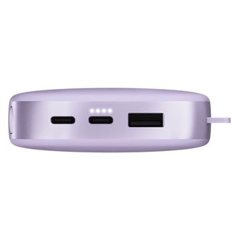 POWERBANK 18000MAH Batterie rechargeable de poche - Dreamy Lilac - 2PB18100DL2.Charge ultra rapide avec 20 W Power Delivery.Chargez jusqu''a 50 % en 30 min. 6 fonctions de securite. Approuvee par les compagnies aerien.
