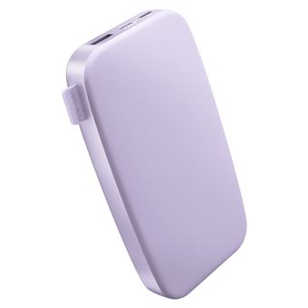 POWERBANK 18000MAH Batterie rechargeable de poche - Dreamy Lilac - 2PB18100DL2.Charge ultra rapide avec 20 W Power Delivery.Chargez jusqu''a 50 % en 30 min. 6 fonctions de securite. Approuvee par les compagnies aerien.