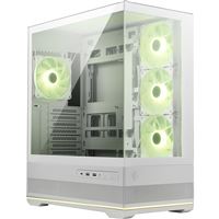 Boîtier PC gaming MSI MAG PANO 110R PZ moyen tour blanc ARGB avec panneau latéral verre trempé