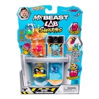 Pack 5 Figurines Minis MrBeast Lab Swarms Atomic