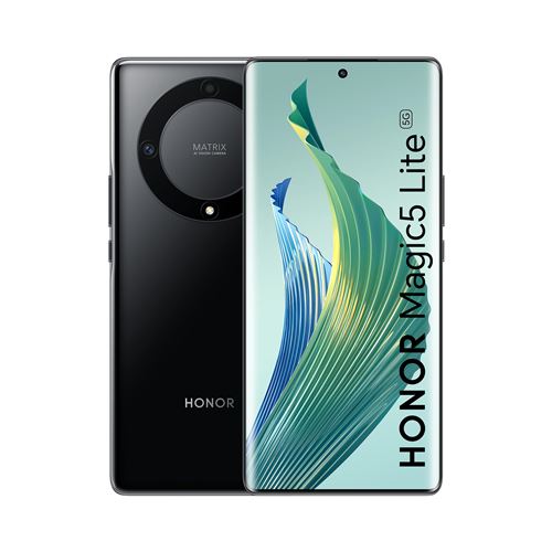 Smartphone Honor Magic5 Lite 6.67 5G Double nano SIM 256 Go Noir minuit