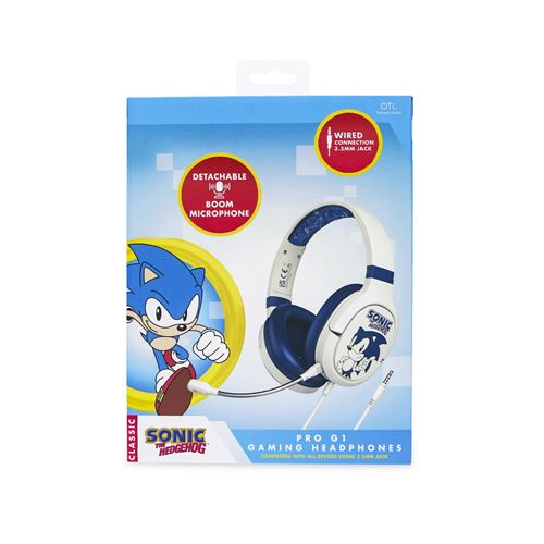 Otl Blanc/Bleu Jeu Éducatif Et Électronique Casque Gaming Sonic The Hedgehog Et