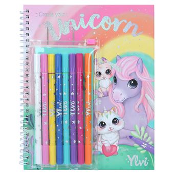 Dessin et coloriage enfant Ylvi Set Carnet Colo et Crayons