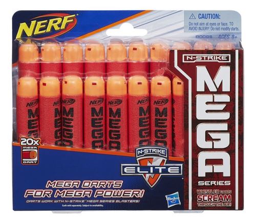 Nerf Pack de 20 Fléchettes Nerf Mega Officielles - Jeu de tir