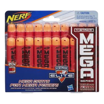 Nerf Pack de 20 Fléchettes Nerf Mega Officielles - Jeu de tir
