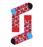 Pack de 2 paires de chaussettes hautes Happy Socks I love you Taille 41-46 Rouge et Noir