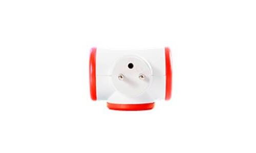 Multiprise Triplite Rotative Watt&Co Rouge