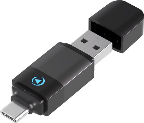 Adaptateur BT 2en1 USBA+C CarPlay / Android Auto - vue 2