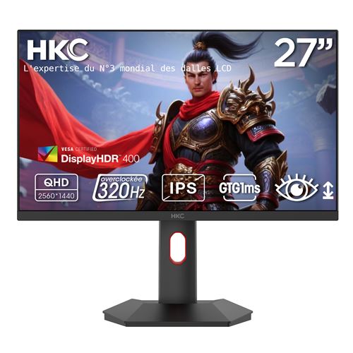 Ecran PC Gamer HKC 27 QHD 320Hz Dalle Fast IPS 1ms G27H4P - vue 3
