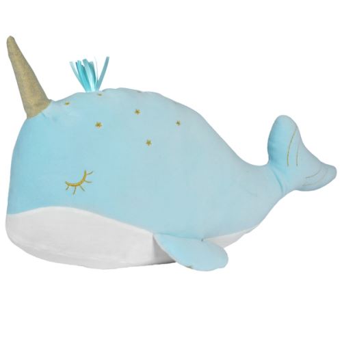Coussin baleine Nicotoy Bleu
