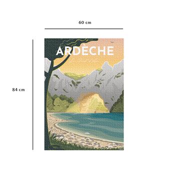 Nathan - Puzzle 1500 pieces - Affiche de l''Ardeche / Louis l''Affiche - Adultes et enfants des 14 ans - Puzzle de qualite superieure - Collection Nostalgie - 87828