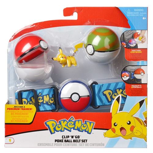 Ceinture Ball Pokémon Nest Ball avec figurine Pikachu 5cm