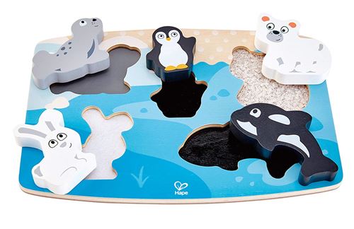 Puzzle &agrave; textures animaux polaires hape