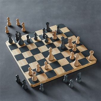 Jeu D'échecs International Pliable En Bois 3-en-1 De 9 Pouces, Jouet De