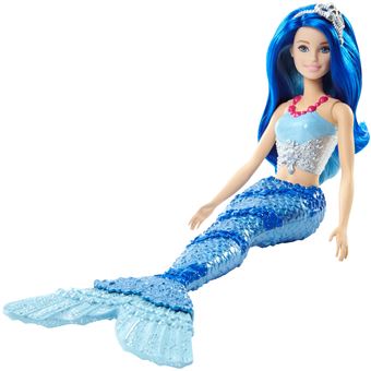 barbie sirene cheveux bleus
