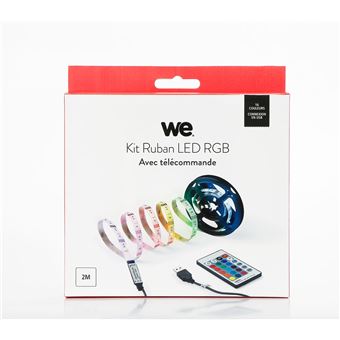 Bande LED RVB USB connectée et intelligente à commandes vocales WRL-34, Réglettes et rubans LED