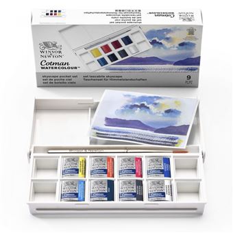 Aquarelle Winsor & Newton Pocket Set Skyscape Cotman x 8