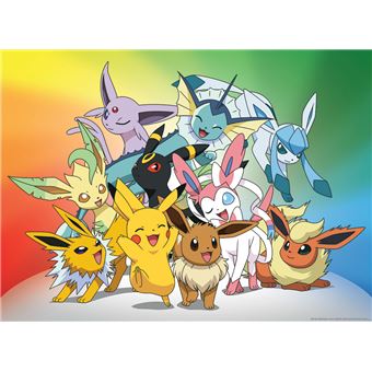 Puzzle 150 pièces XXL - Les différents types de Pokémon