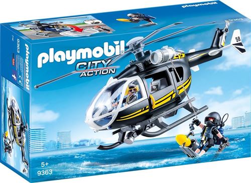 Playmobil City Action Les policiers d'élite 9363 Hélicoptère et policiers d'élite