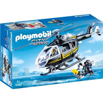 helicoptere et 4x4 pompier playmobil
