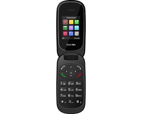 Bea-fon Classic Line C220 - Téléphone de service - microSD slot - Écran LCD - 128 x 160 pixels - rear camera 0,08 MP - vernis-laque noir