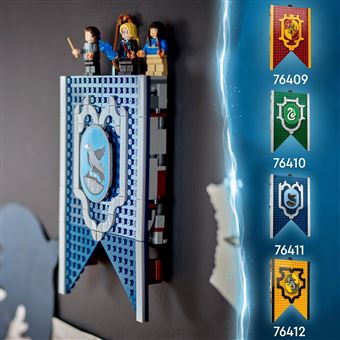 LEGO Harry Potter 76409 - Le blason de la maison Gryffondor, jouet avec 3  Minifigurines, Décoration Murale de la Salle Commune du Château de  Poudlard, Collection pas cher 