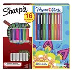 Set de 10 Stylos feutres Papermate Sharpie avec 6 marqueurs permanents